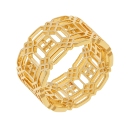 Bague en plaqué or, doré à l'or fin, ajourée