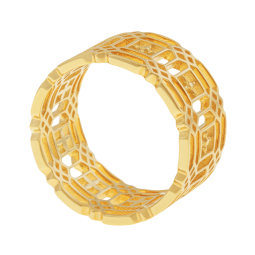 Bague en plaqué or, doré à l'or fin, ajourée