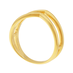 Bague en plaqué or, doré à l'or fin, courbée