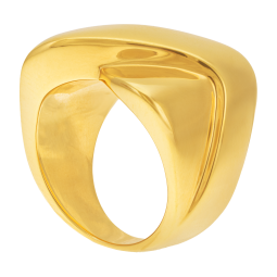 Bague en plaqué or, doré à l'or fin, croisée