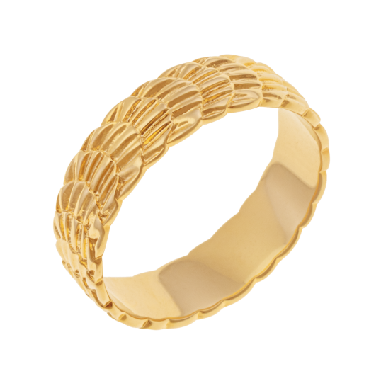 Bague en plaqué or, doré à l'or fin