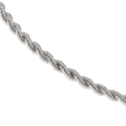 Bracelet jonc en argent rhodié, torsadé