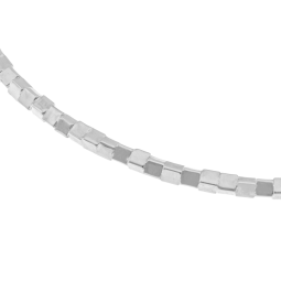 Bracelet jonc en argent rhodié, texturé