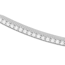 Bracelet jonc en argent rhodié et oxydes de zirconium