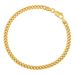 Bracelet en plaqué or, doré à l'or fin, maille gourmette