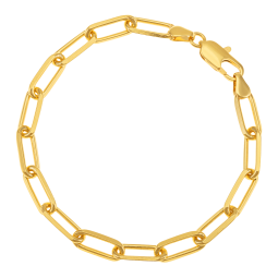 Bracelet en plaqué or, doré à l'or fin, maille rectangle