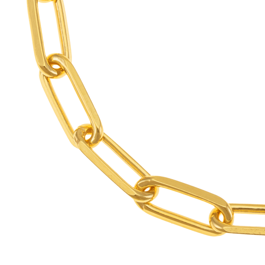 Bracelet en plaqué or, doré à l'or fin, maille rectangle