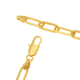 Bracelet en plaqué or, doré à l'or fin, maille rectangle