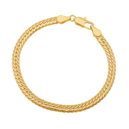 Bracelet en plaqué or, doré à l'or fin, maille anglaise