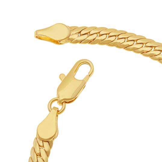 Bracelet en plaqué or, doré à l'or fin, maille anglaise