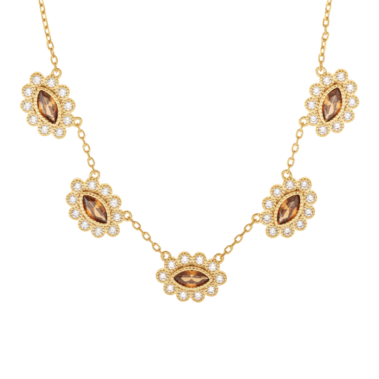 Collier en plaqué et oxydes de zirconium