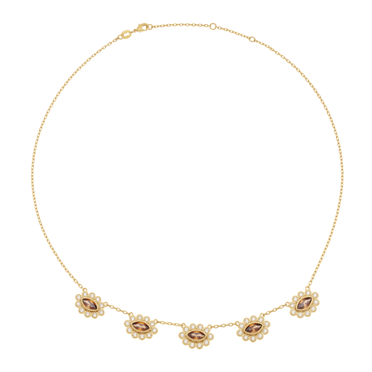 Collier en plaqué et oxydes de zirconium