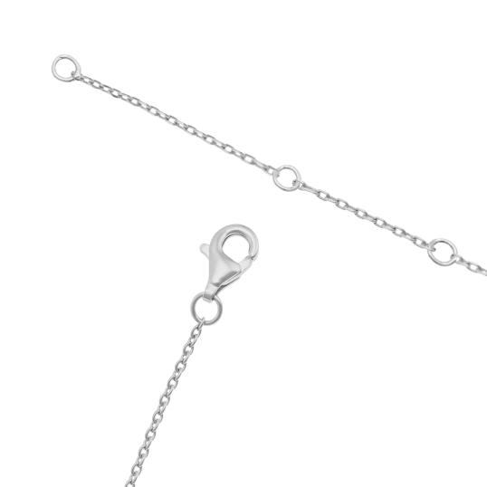 Collier en argent rhodié et oxydes de zirconium
