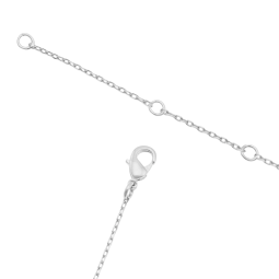 Collier en argent rhodié, oxydes de ziconium et nacre