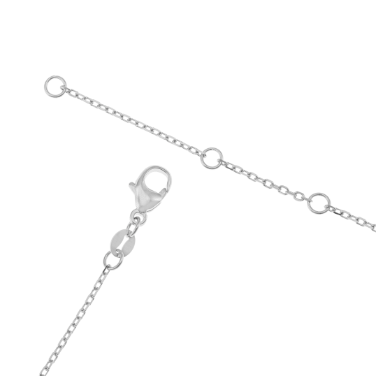 Collier en argent rhodié et oxydes de zirconium