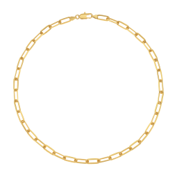 Collier en plaqué or, doré à l'or fin, maille rectangle