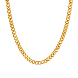 Collier en plaqué or, doré à l'or fin, maille gourmette