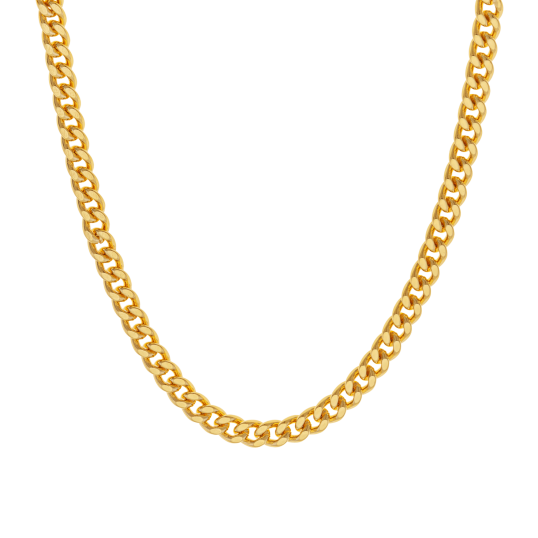 Collier en plaqué or, doré à l'or fin, maille gourmette