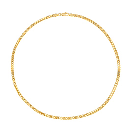 Collier en plaqué or, doré à l'or fin, maille gourmette