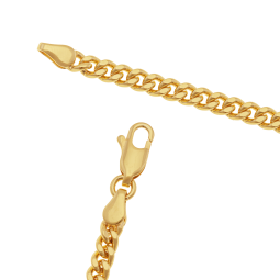 Collier en plaqué or, doré à l'or fin, maille gourmette