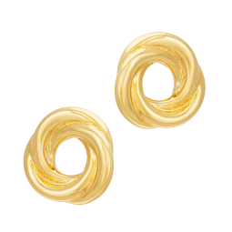 Boucles d'oreille en plaqué or, doré à l'or fin, torsadées