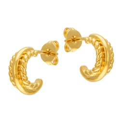 Créoles en plaqué or, doré à l'or fin 