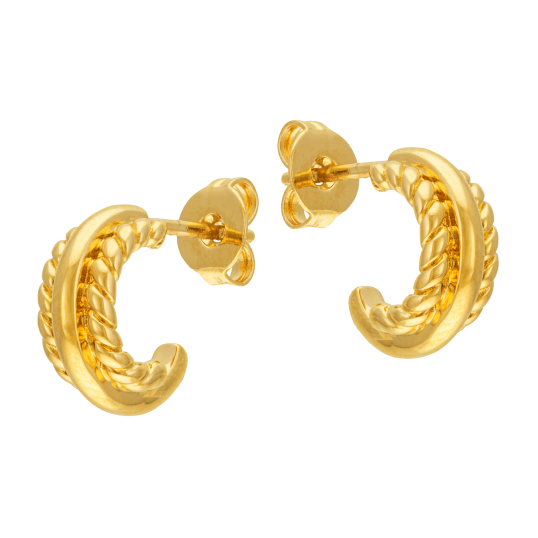 Créoles en plaqué or, doré à l'or fin 