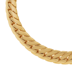 Bracelet en plaqué or, maille anglaise fermoir bouée
