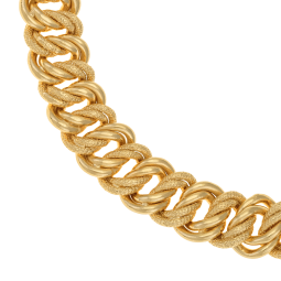 Bracelet en plaqué or, maille russe