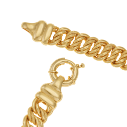 Bracelet en plaqué or, maille russe