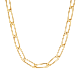 Collier en plaqué or maille cheval