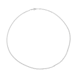 Chaine en argent rhodié maille forçat