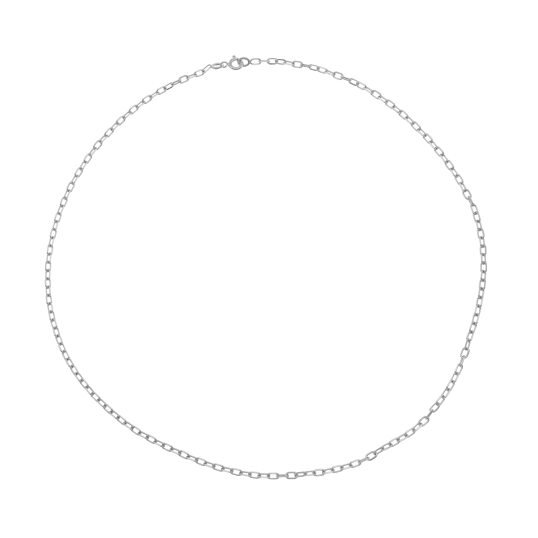 Chaine en argent rhodié maille forçat