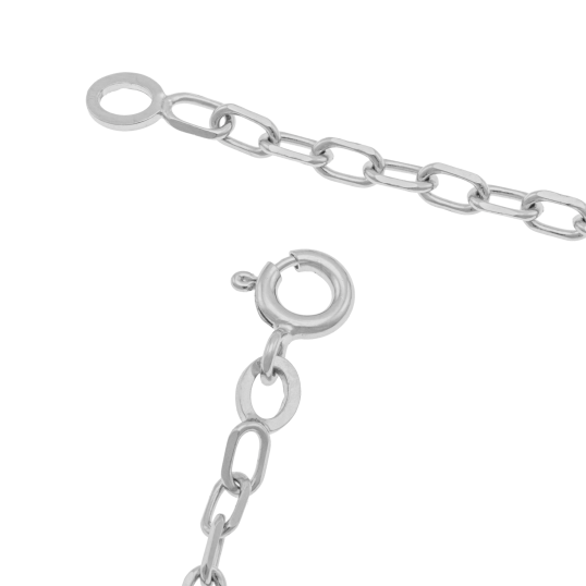 Chaine en argent rhodié maille forçat