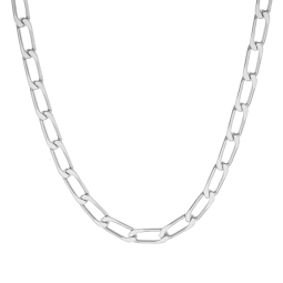 Collier en argent rhodié maile cheval