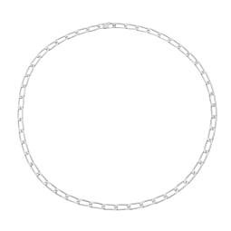 Collier en argent rhodié maile cheval