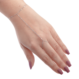 Bijou de main en argent rhodié