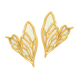 Boucles d'oreilles en or jaune et laque