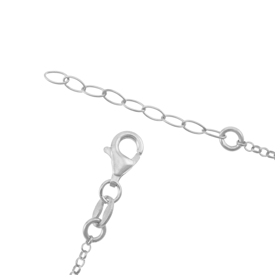Collier en argent rhodié et oxydes de zirconium, constellation