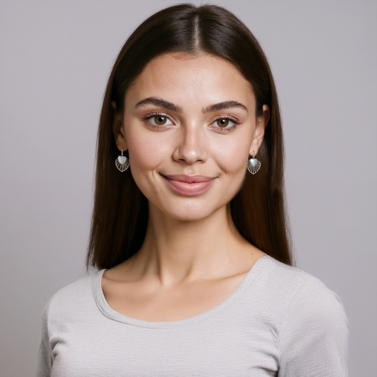 Boucles d'oreilles en argent rhodié, coeur