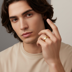 Alliance en or jaune, 4 mm