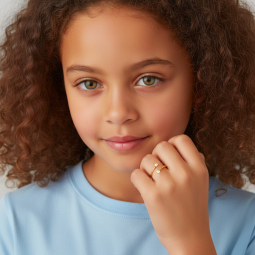 Bague en or jaune et laque