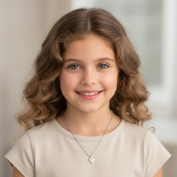 Collier en argent rhodié et oxydes de zirconium, ange