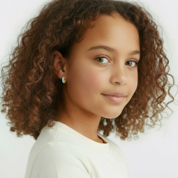 Boucles d'oreilles en argent doré et laque