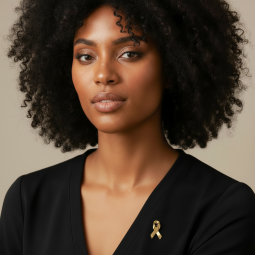 Broche en plaqué or et oxydes de zirconium